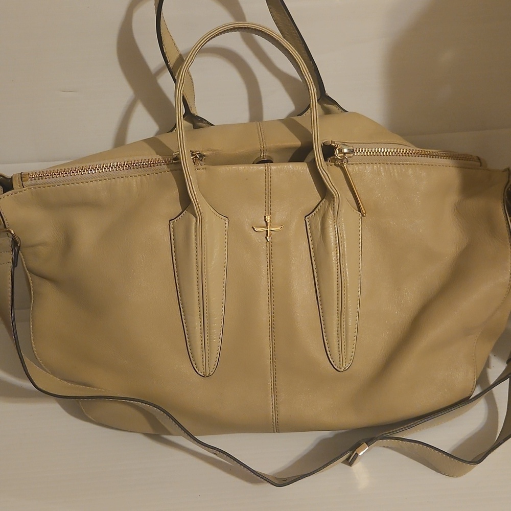 Tan Leather Cecile Bag with Convertible Strap Extra large